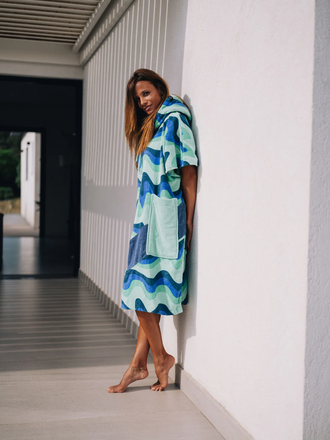 ALL-IN Poncho Surf Femme Berlin Blue - immagine 3