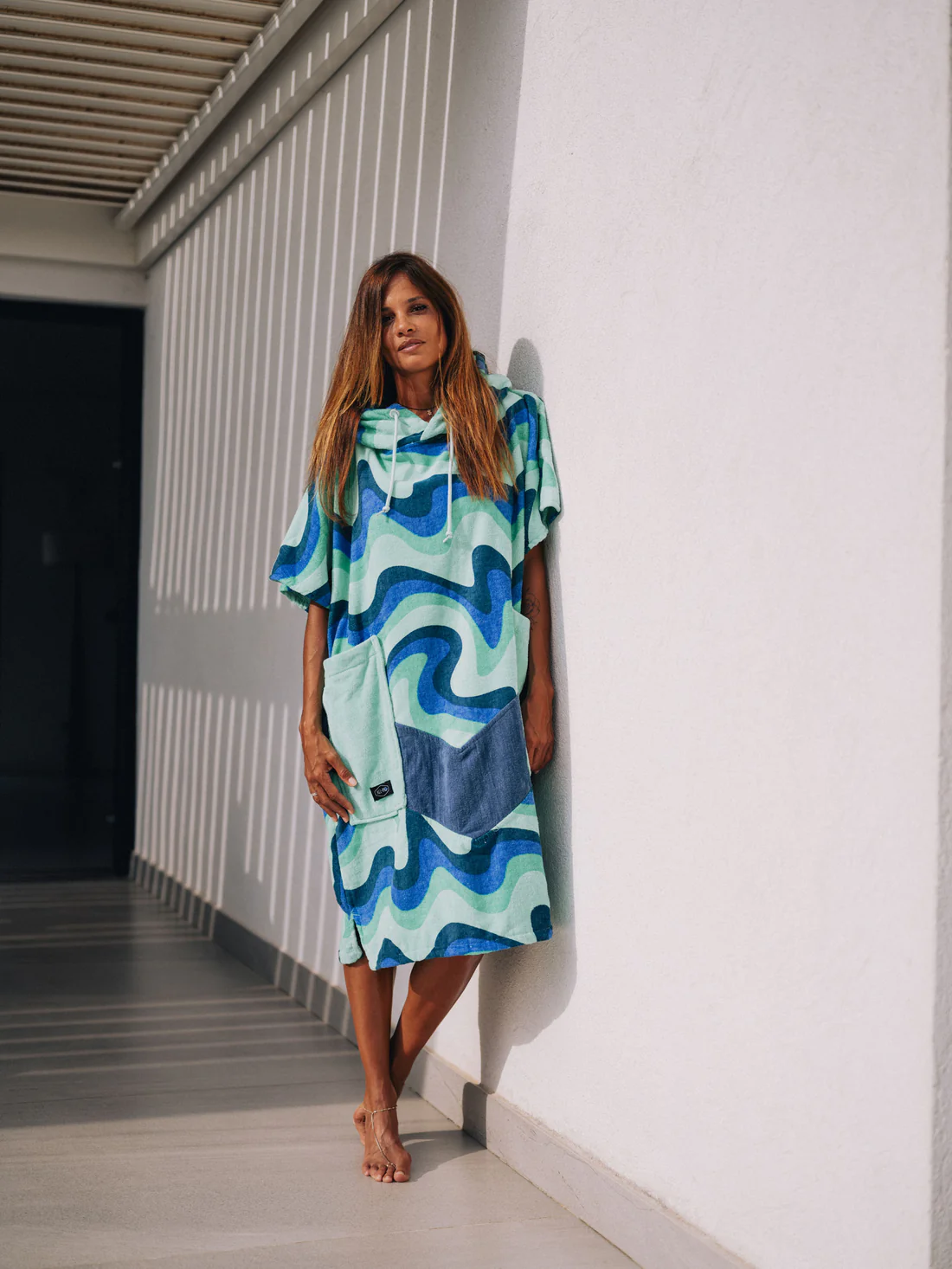 ALL-IN Poncho Surf Femme Berlin Blue