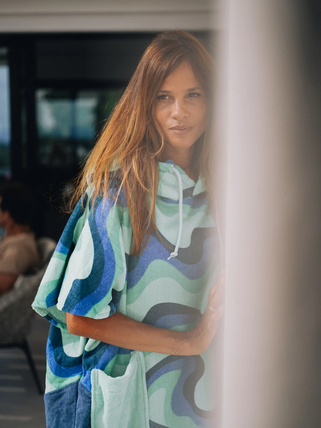 ALL-IN Poncho Surf Femme Berlin Blue - immagine 4